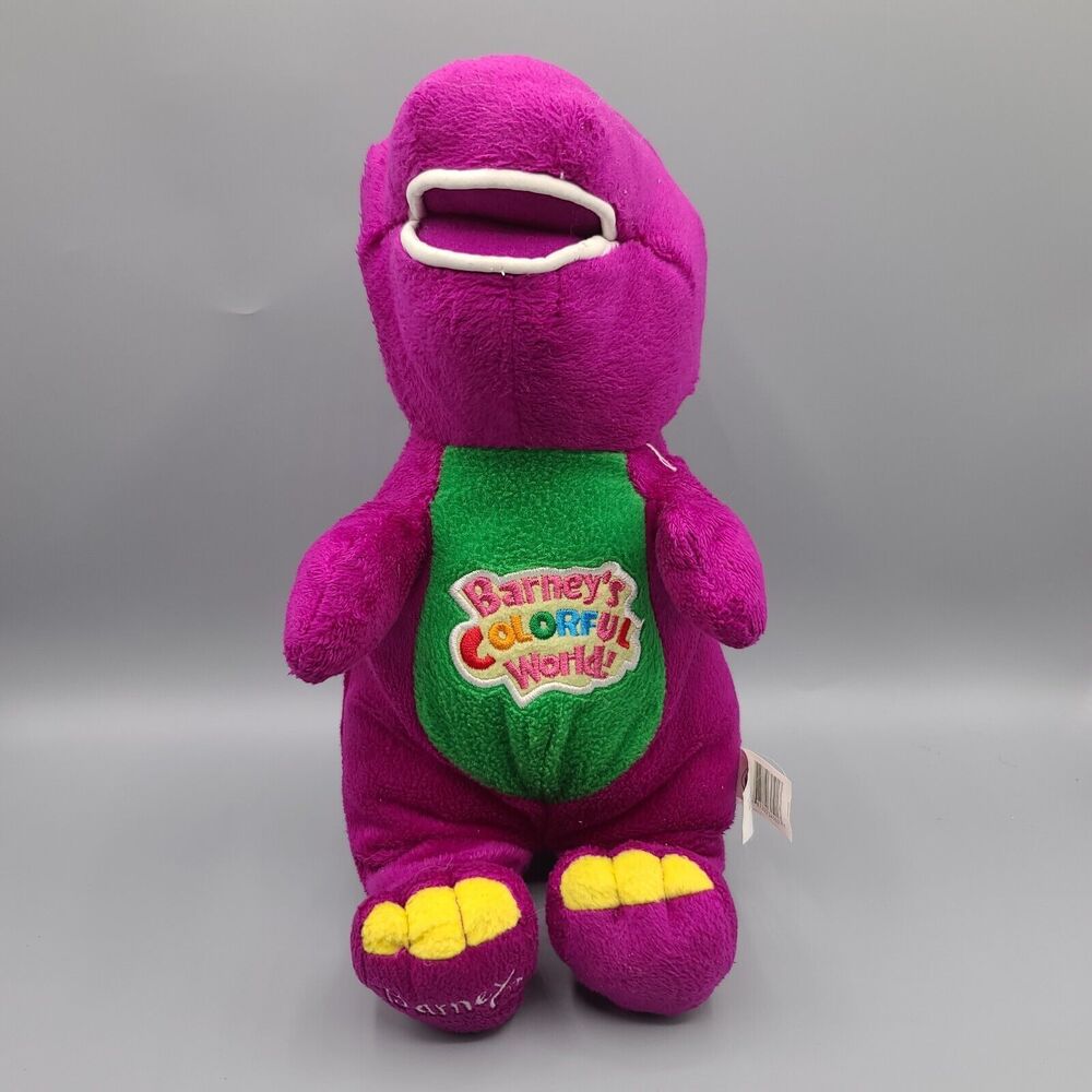 Barney Colorful World Purple Dinosaur Dino Plush Stuffed Animal 2012 No Sound